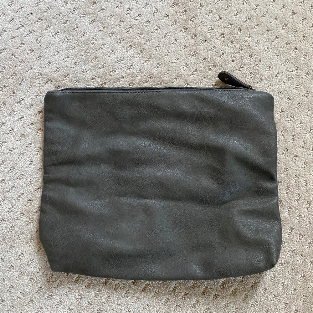 FREE PEOPLE Gray Clutch Purse Bag Leather